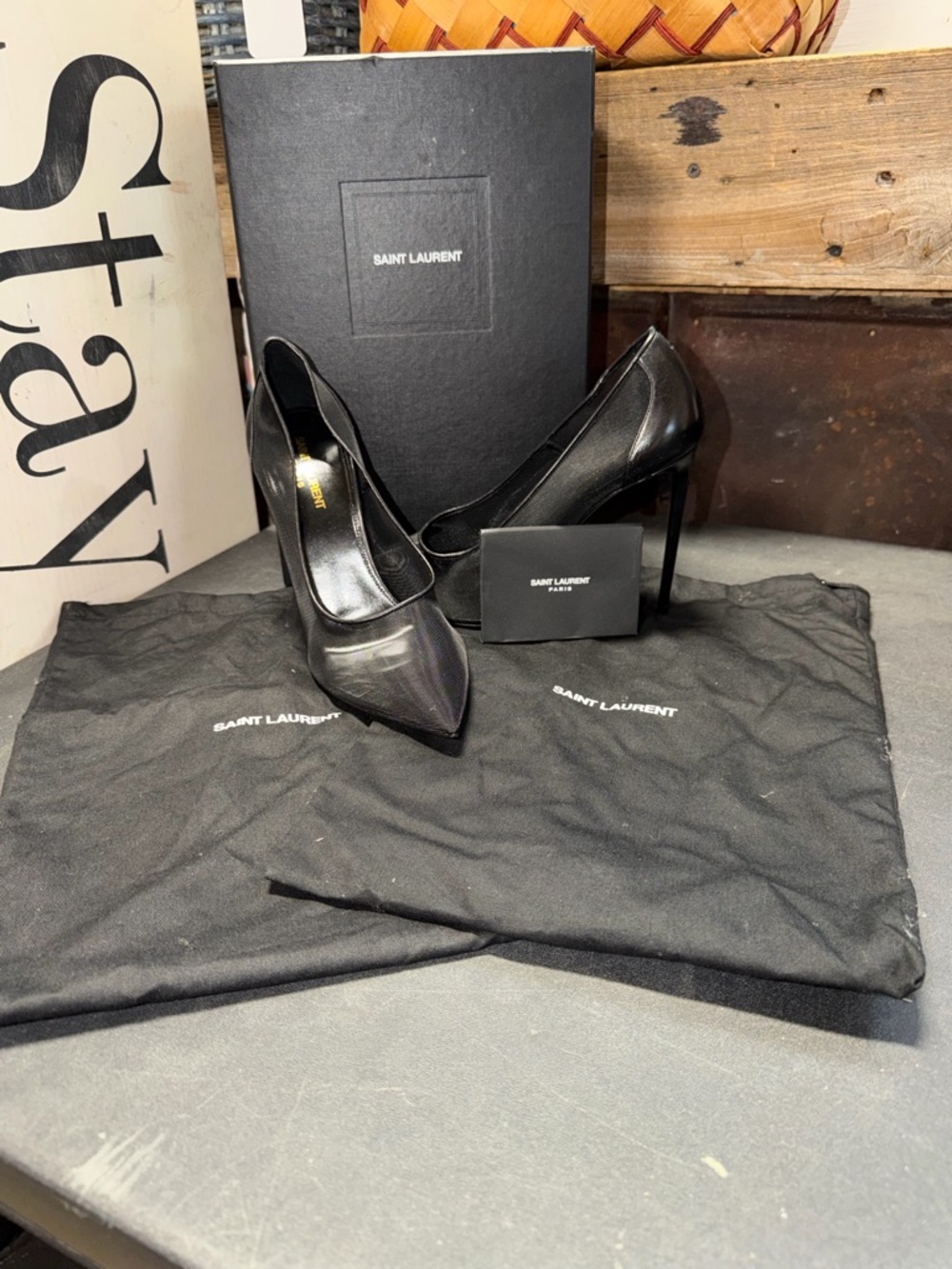 YSL Mesh 105 Anja Pumps Black - Picture 6 of 12